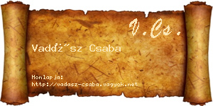 Vadász Csaba névjegykártya